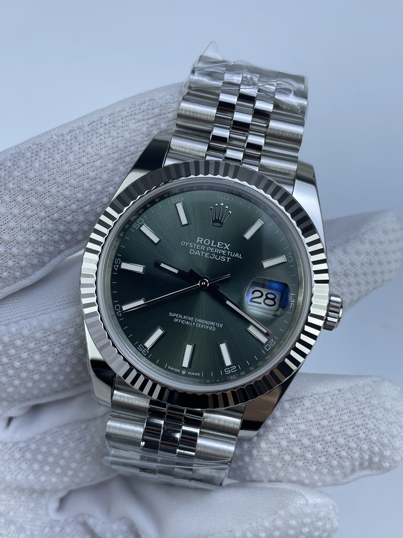 (준비완료/특급배송)NO.3181/롤렉스 데이저스트 41 민트그린 바 인덱스 126334 QP공장