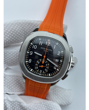 (국내발송1점 )파텍필립 아쿠아넛 크로노 그레이다이얼 오렌지러버