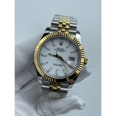 (준비완료/특급배송)NO.3591/롤렉스 데이저스트 126333 41미리 옐로우 골드 콤비 화이트 QP공장