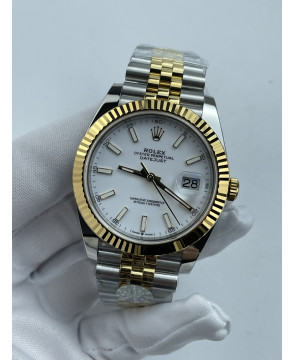 (준비완료/특급배송)NO.3591/롤렉스 데이저스트 126333 41미리 옐로우 골드 콤비 화이트 QP공장